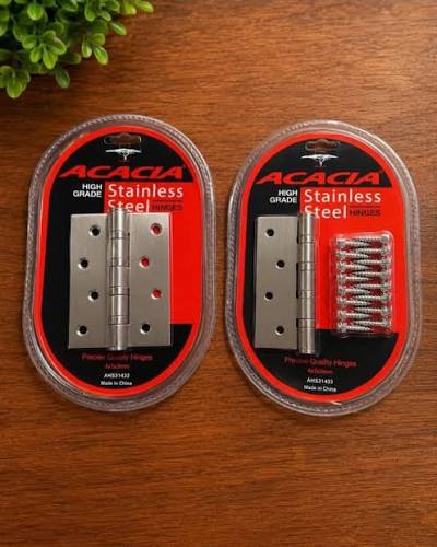 Bawaba za stainless steel shaba ya card 4x3x3 Acacia(P/60)