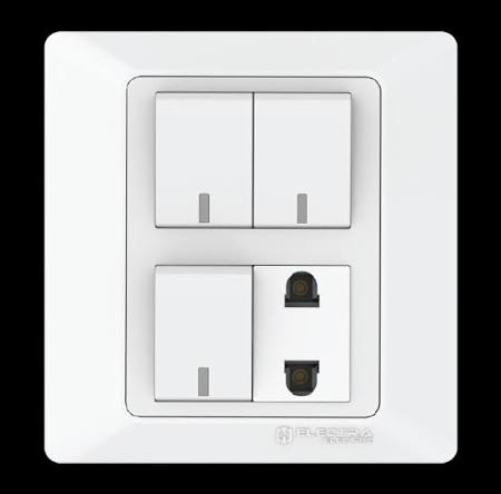3-gang 1-way socket,